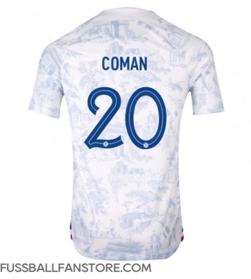 Frankreich Kingsley Coman #20 Replik Auswärtstrikot WM 2022 Kurzarm